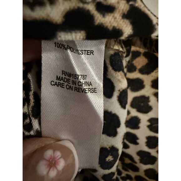 Jolie & Joy Women’s size S Leopard Animal Print Strapless Ruffles Romper NWT - Picture 6 of 7